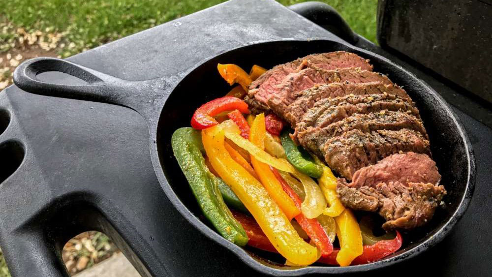 Tri-tip Fajitas in a Skillet